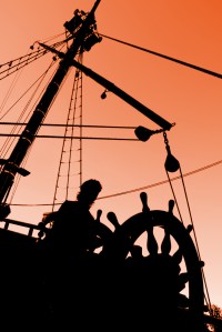 Captain's Sunset Silhouette