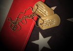 Flag with dogtags (bigstock 4969016)