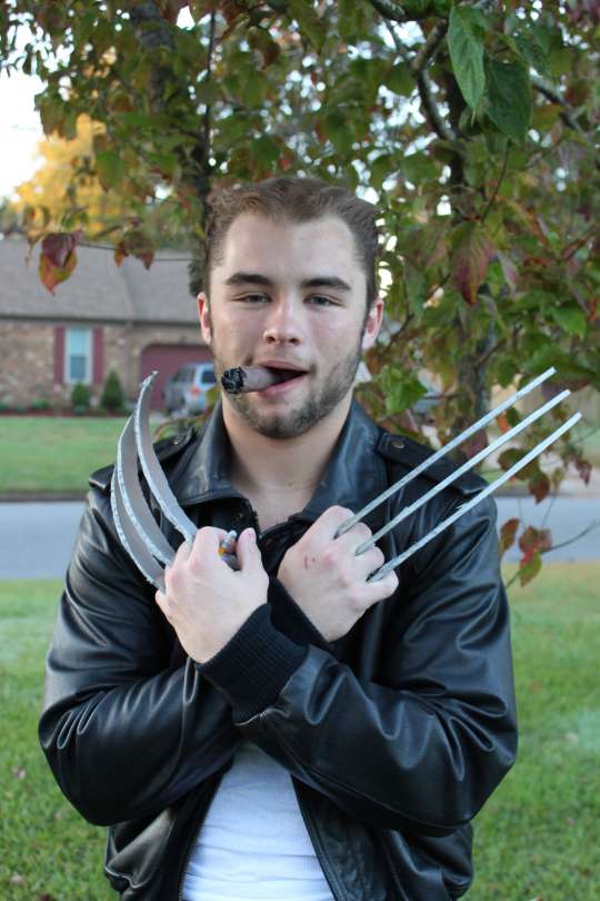 male teen dressed as Wolverine